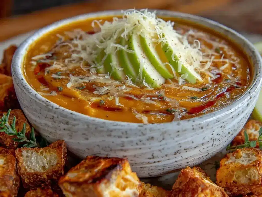 creamy slow cooker butternut squash soup - featured image