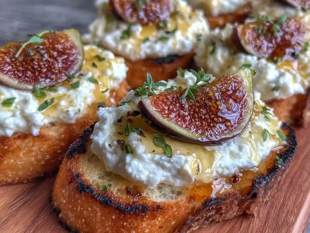 creamy whipped feta crostini preparation steps