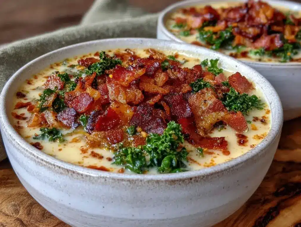 creamy white bean and kale soup - featured image