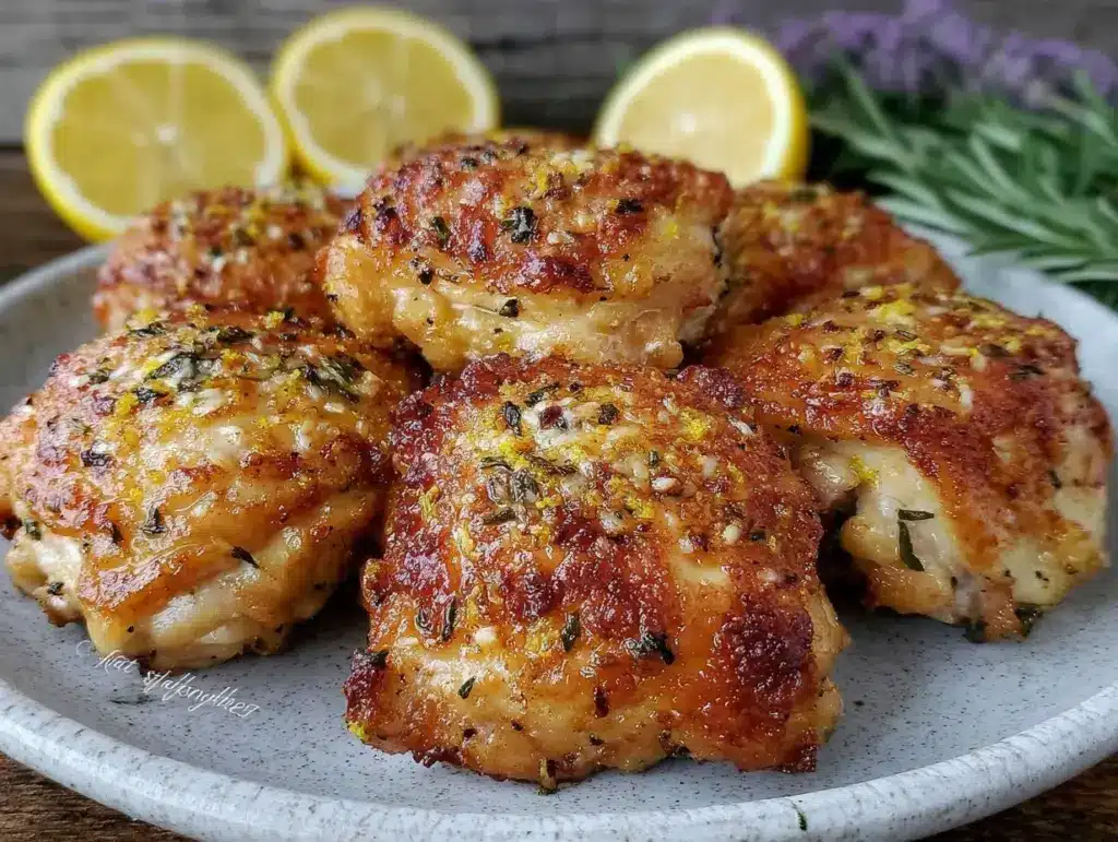 crispy air fryer boneless chicken thighs - featured image