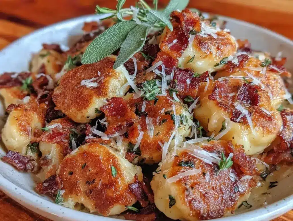 crispy brown butter sage gnocchi - featured image