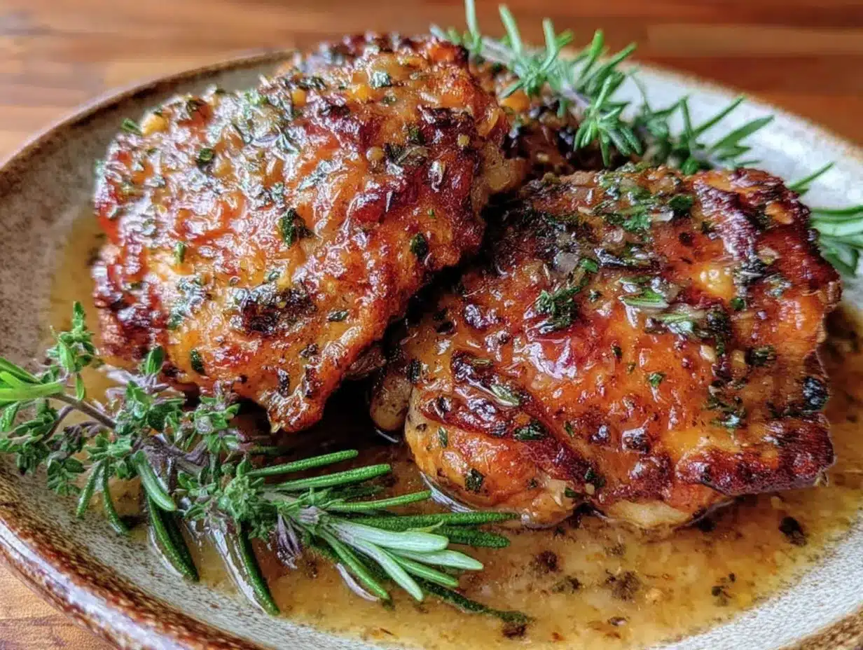 crispy garlic butter chicken thighs preparation steps