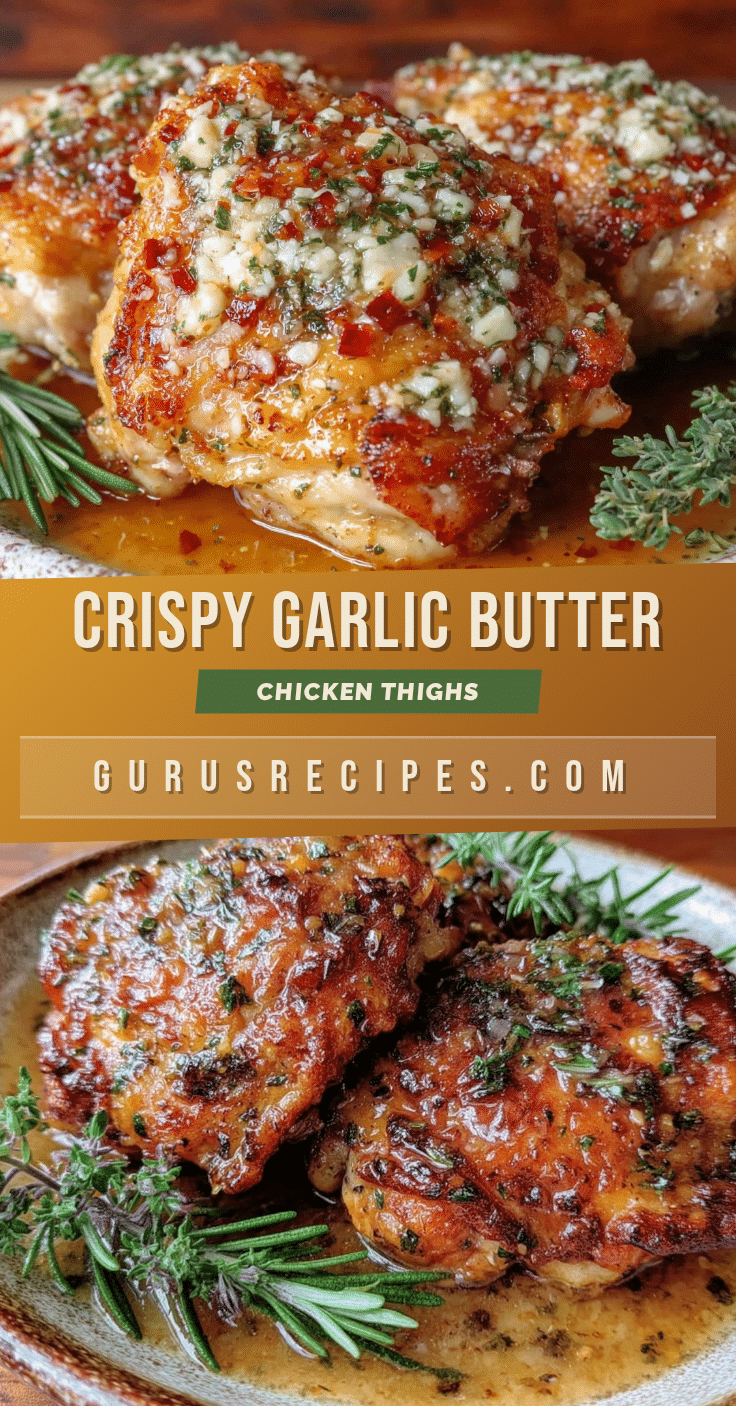crispy garlic butter chicken thighs recipe