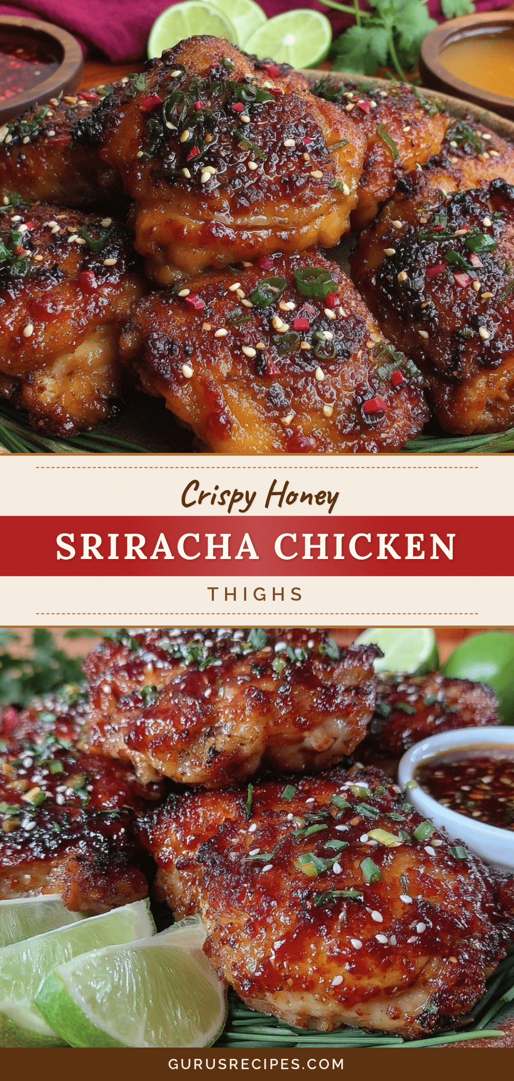 crispy honey sriracha chicken thighs recipe