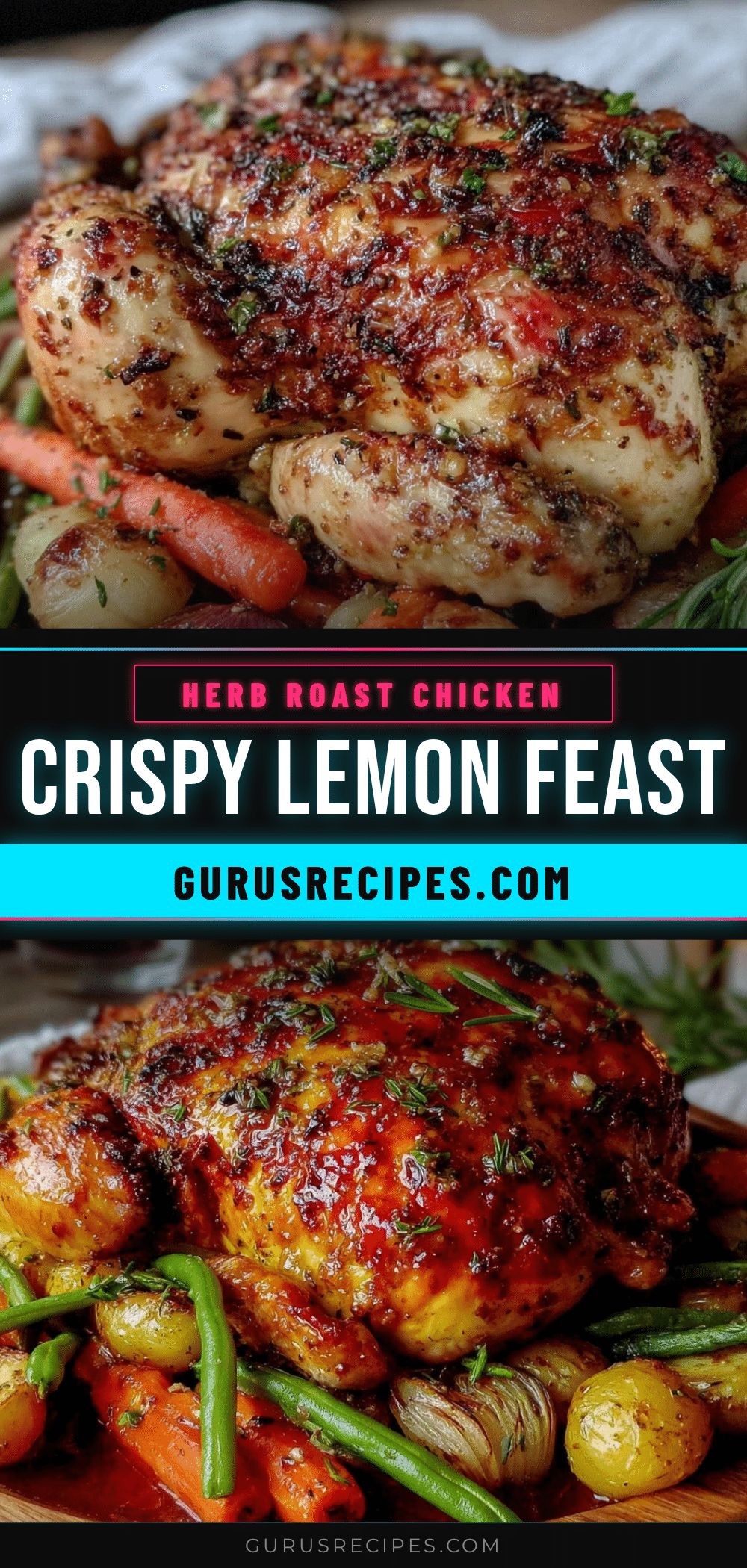 crispy lemon herb roast chicken recipe