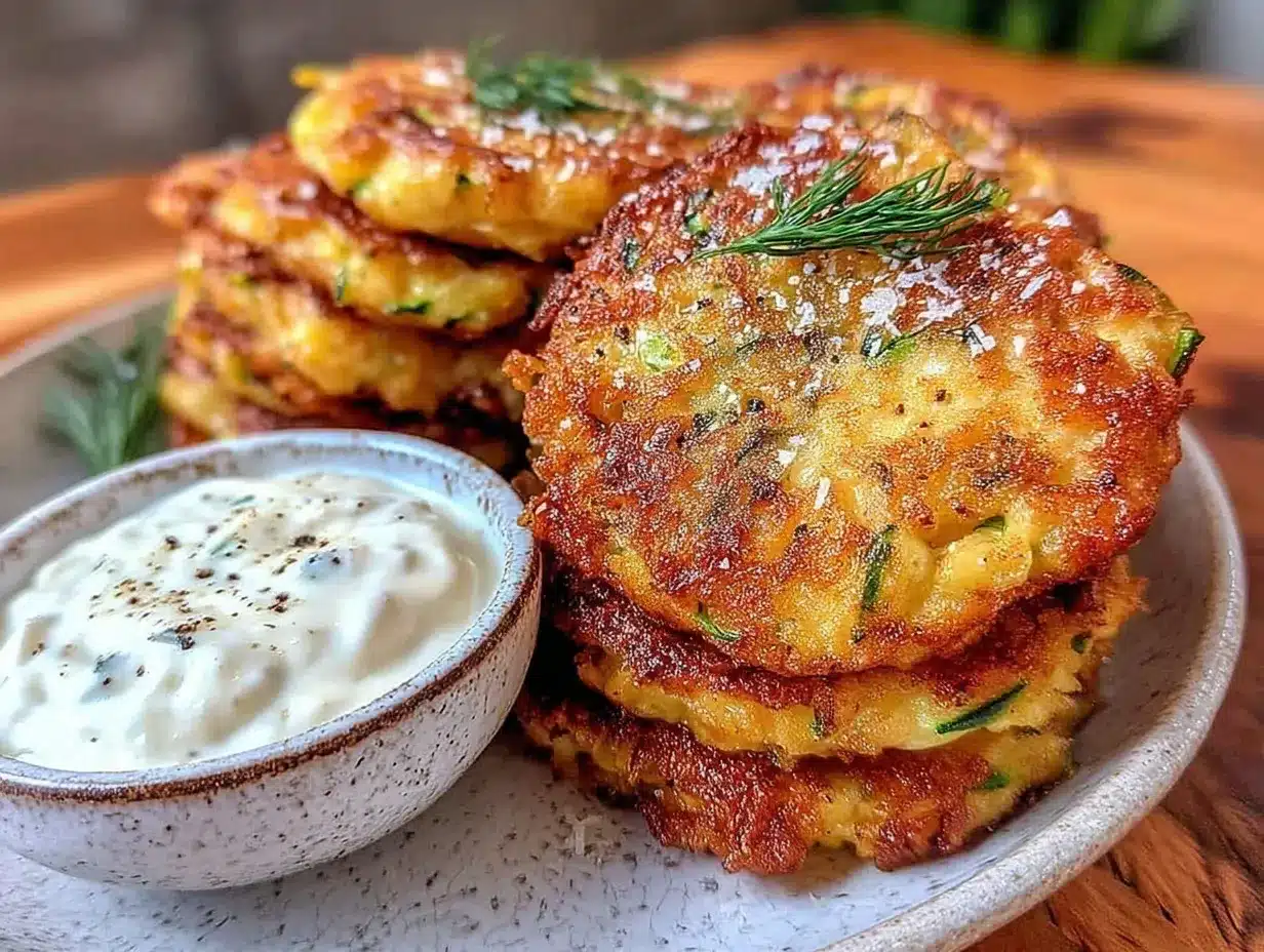 crispy parmesan zucchini fritters preparation steps