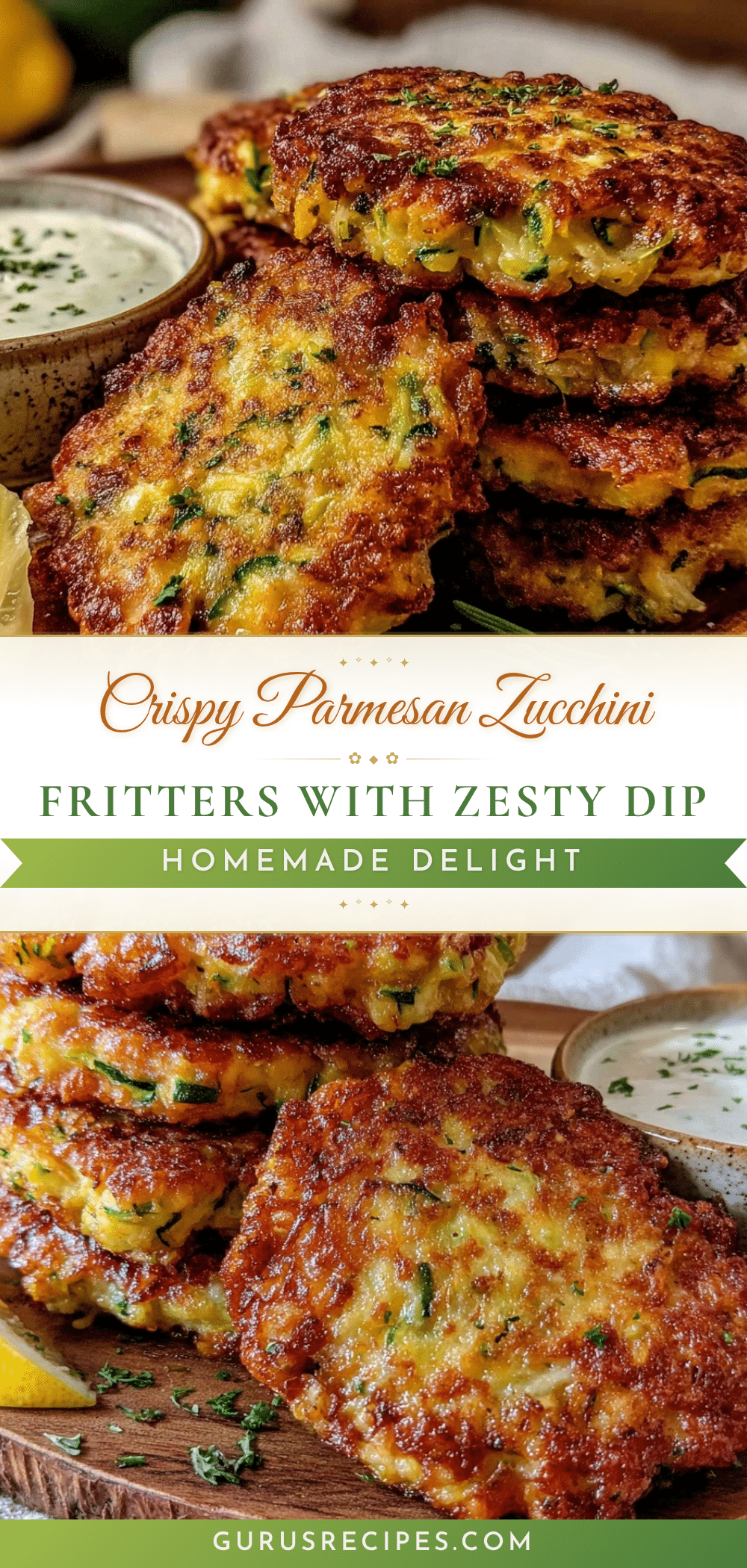 crispy parmesan zucchini fritters recipe