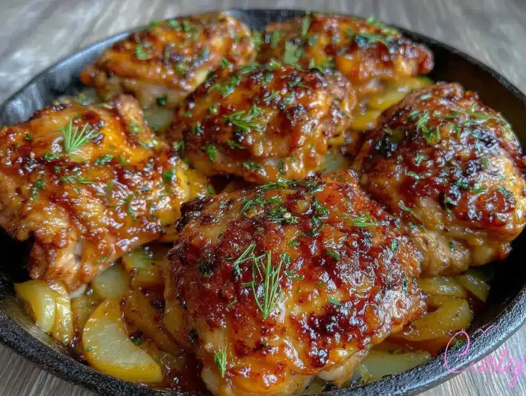 crispy roasted chicken thighs - featured image