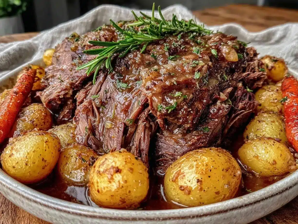 crockpot pot roast preparation steps