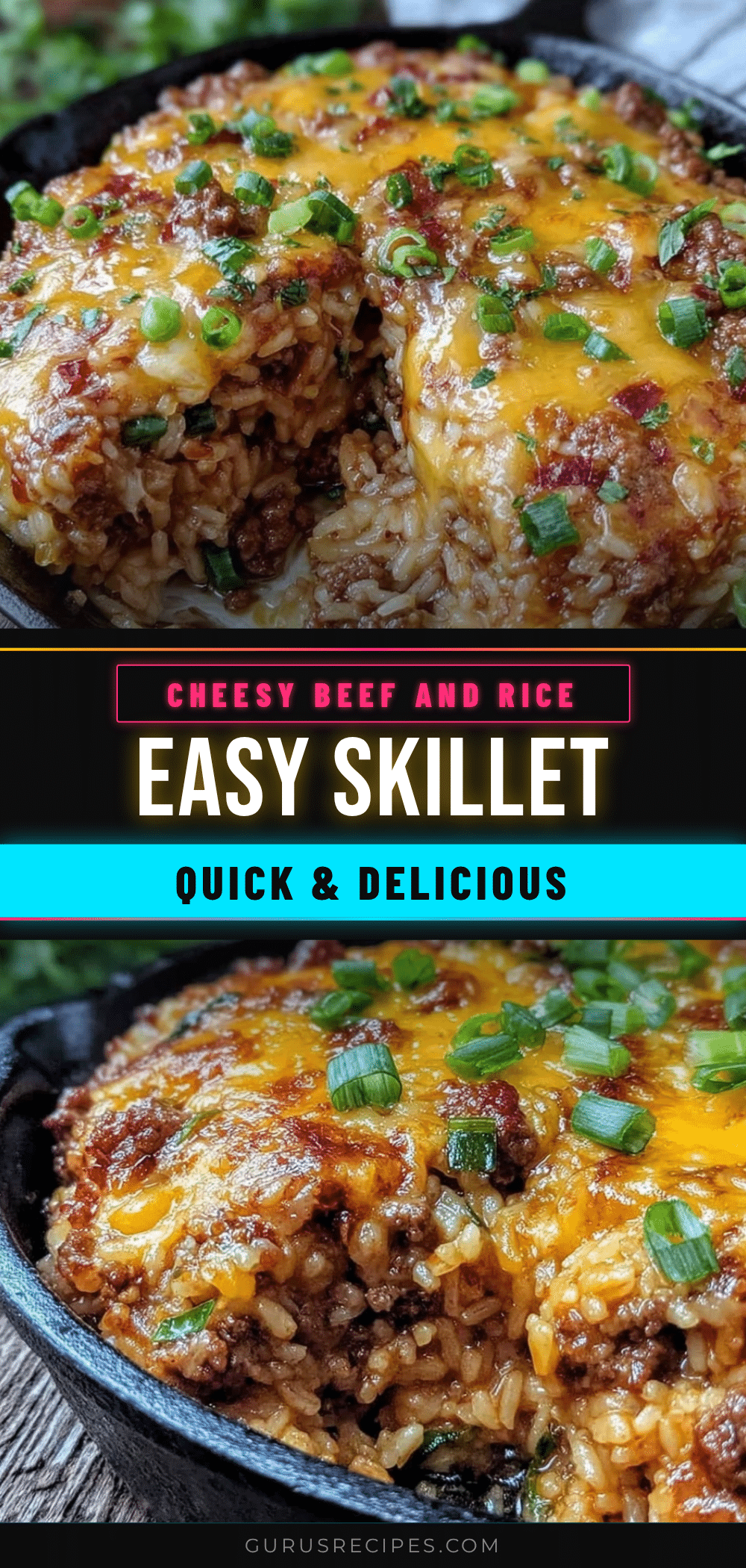 easy cheesy beef and rice skillet casserole recipe