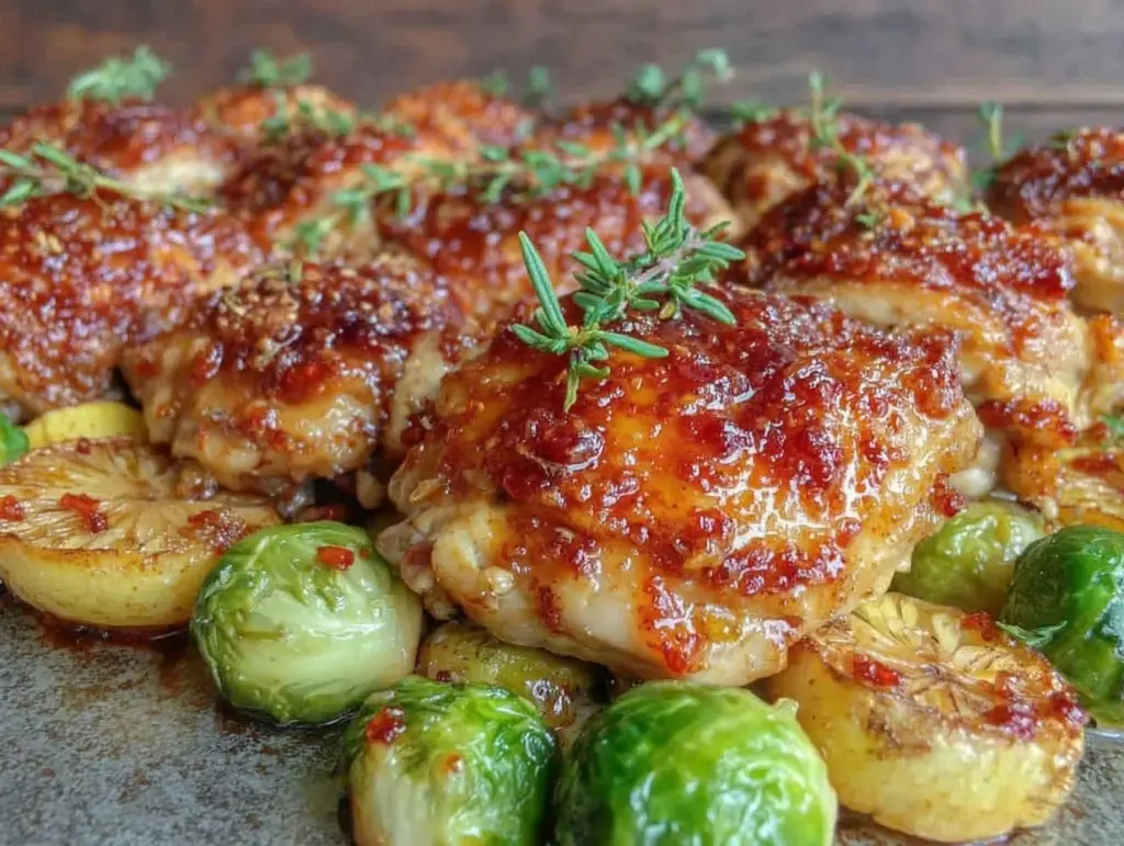 easy sheet pan harvest chicken - featured image