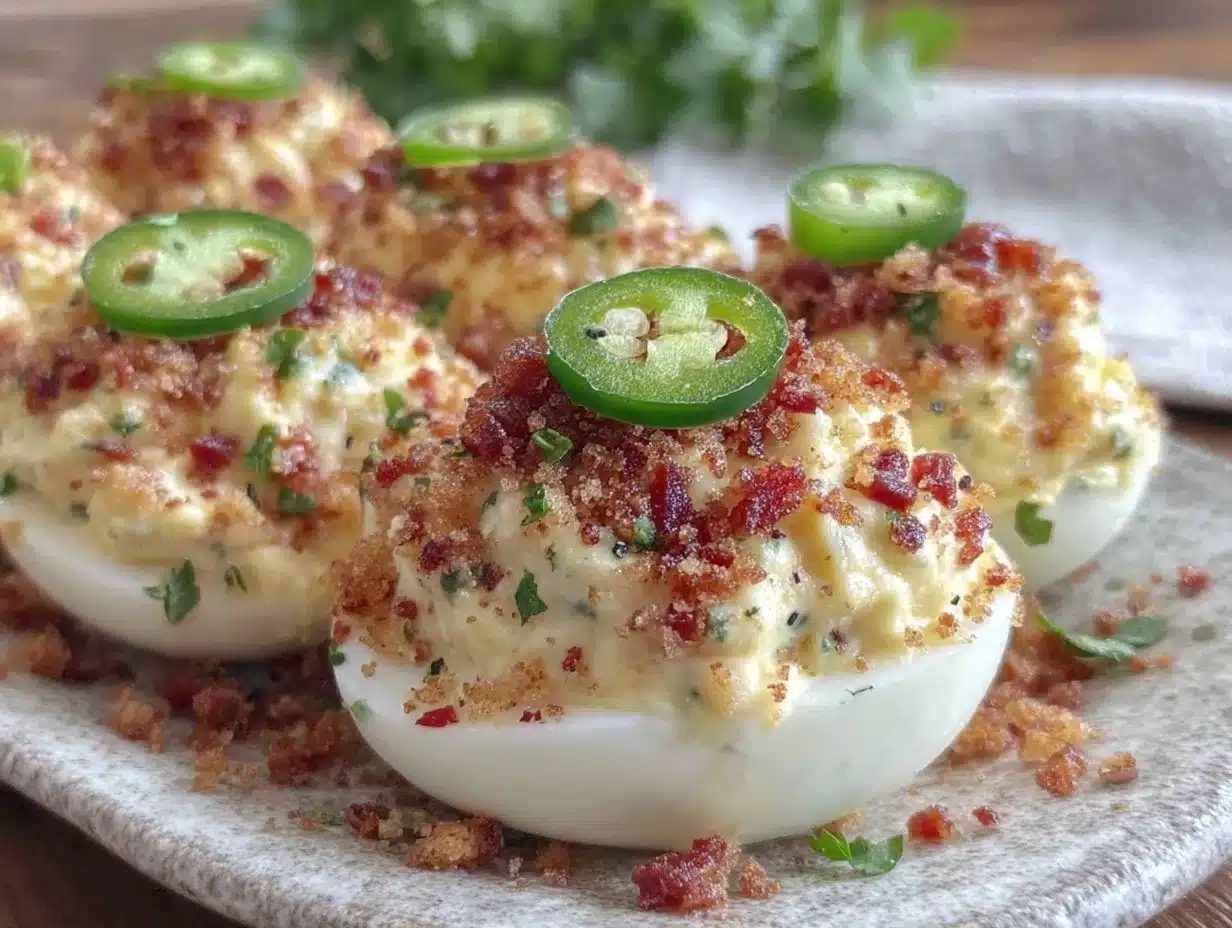 firecracker jalapeño deviled eggs preparation steps