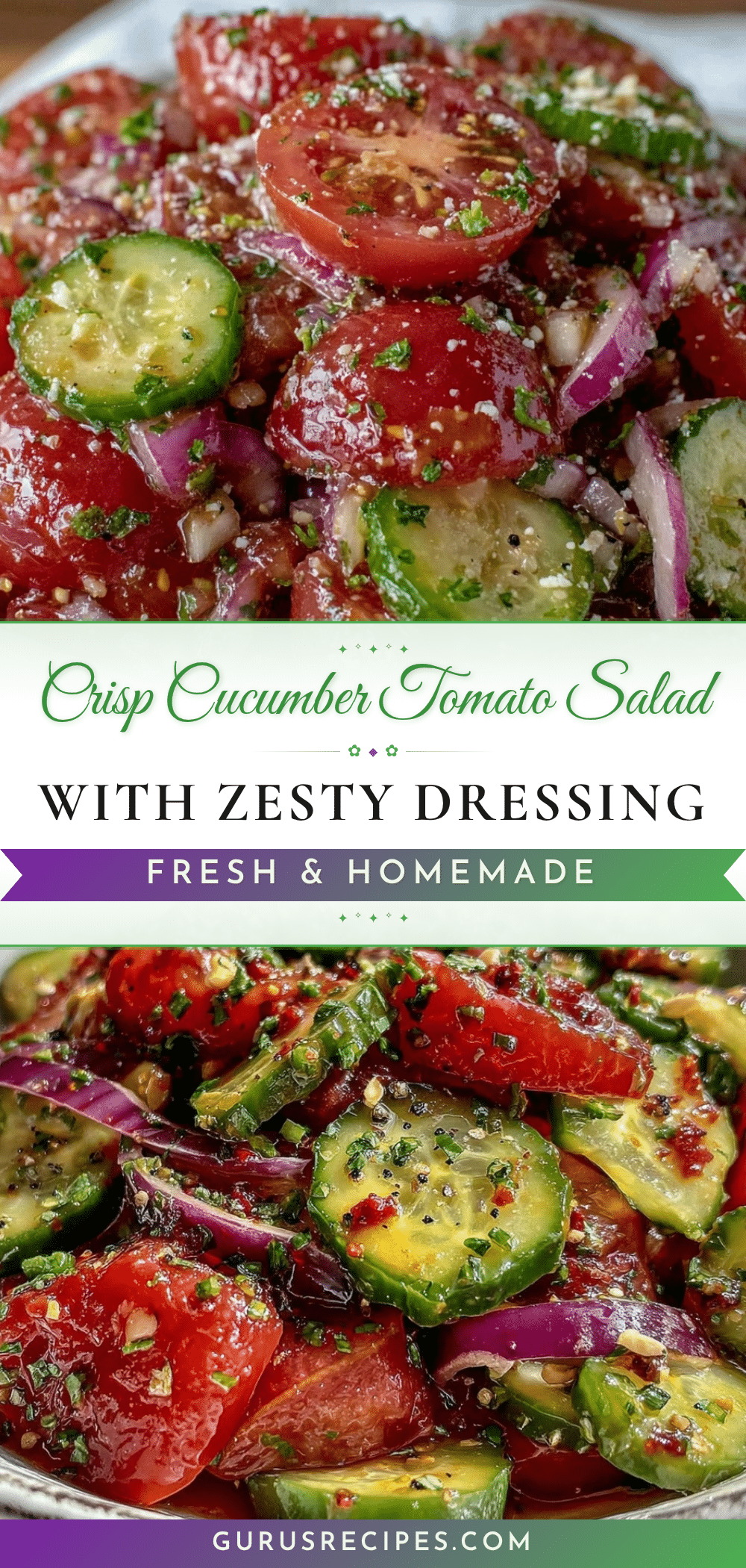 fresh cucumber tomato red onion salad recipe