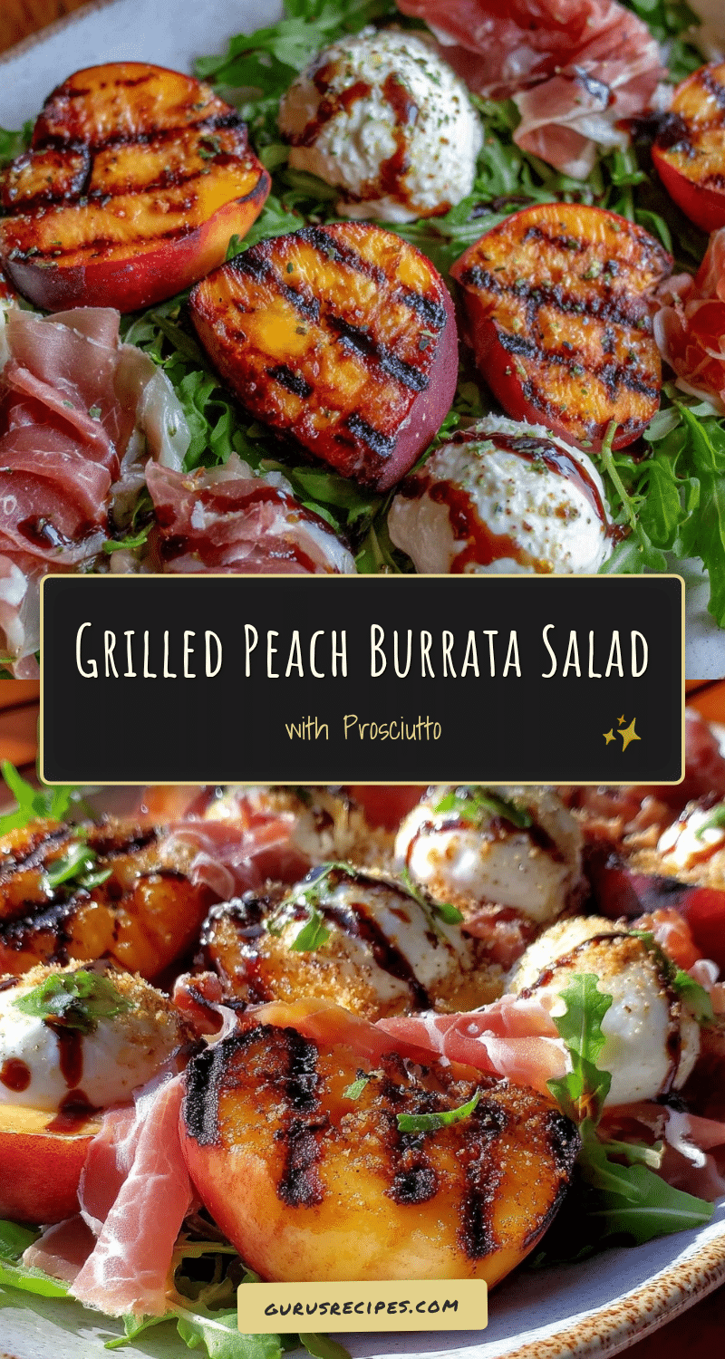fresh grilled peach burrata salad recipe