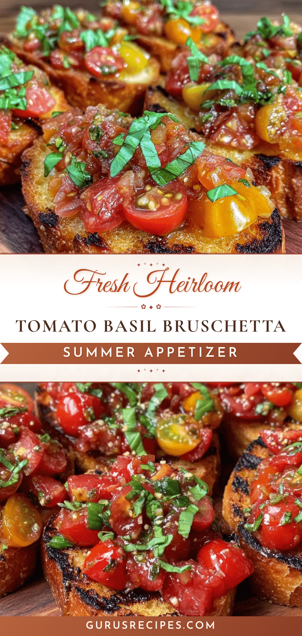 fresh heirloom tomato basil bruschetta recipe