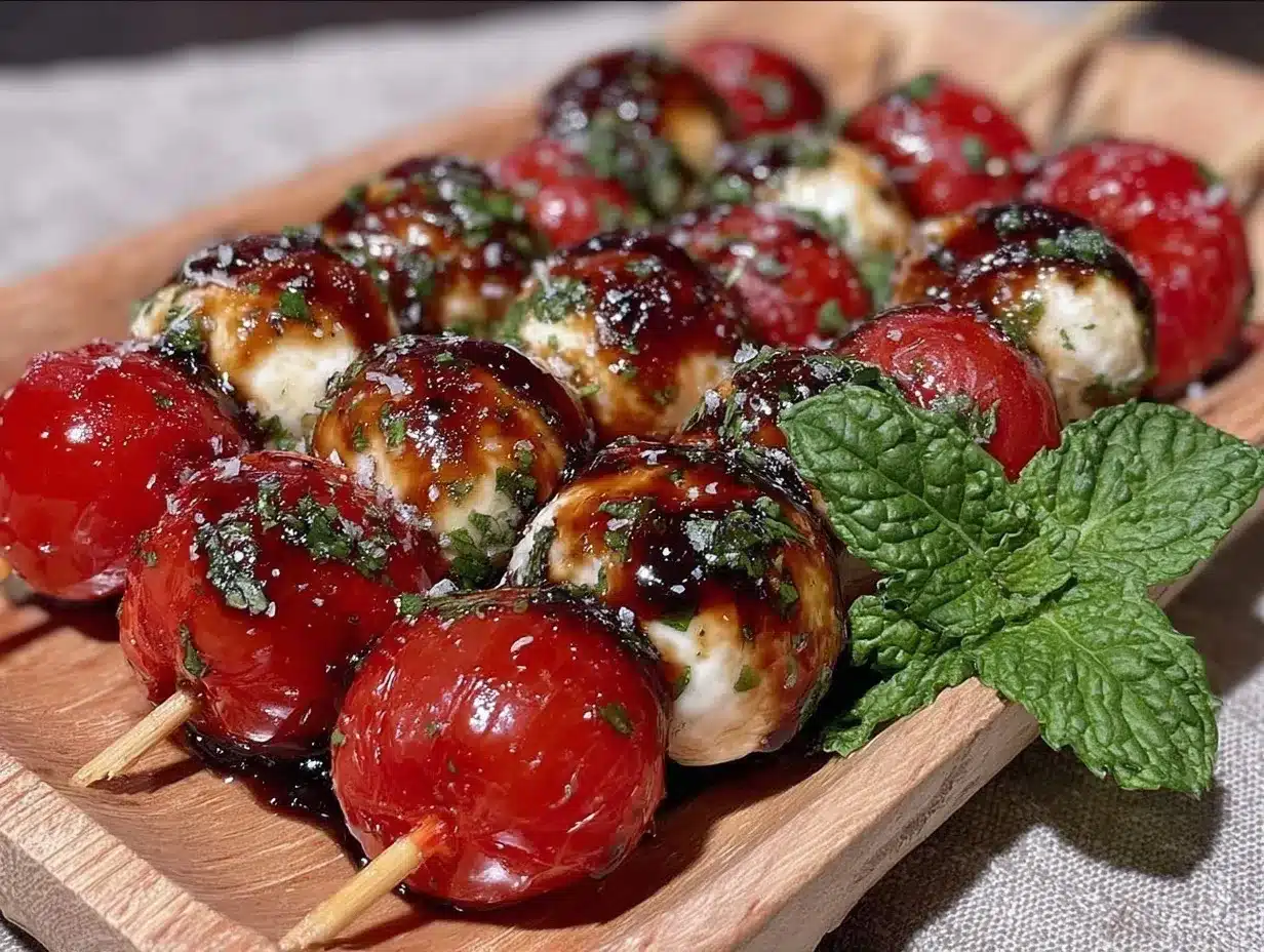 Fresh Mini Caprese Skewers preparation steps