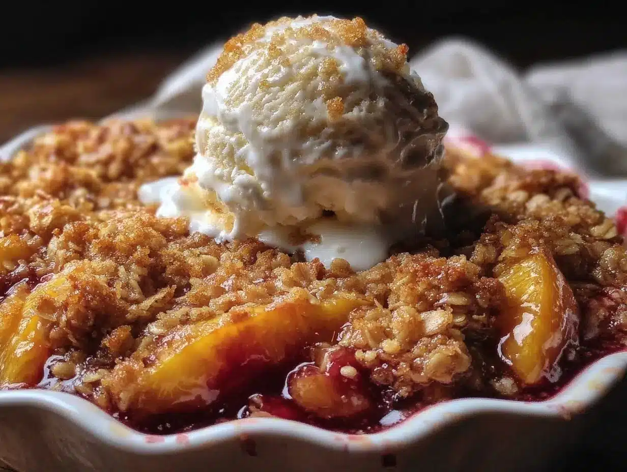 fresh peach crisp preparation steps