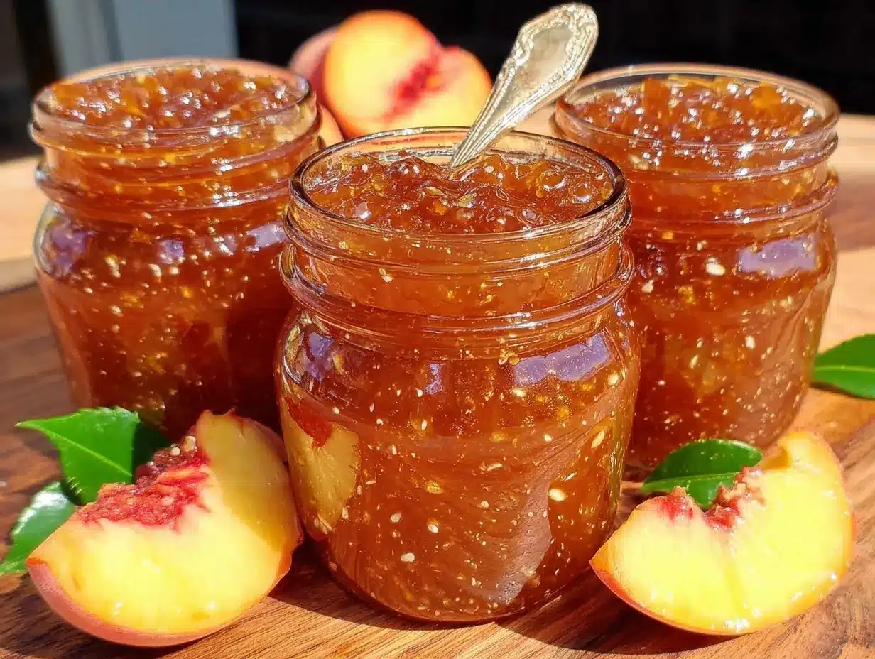 fresh peach jam without pectin preparation steps