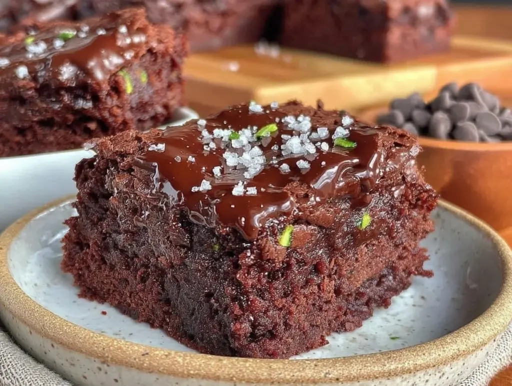 fudgy zucchini brownies - featured image