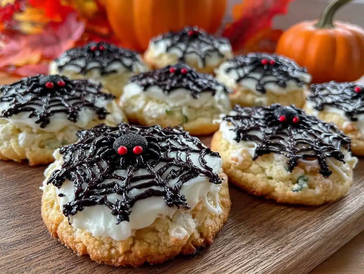 Halloween Spider Web Sugar Cookies preparation steps