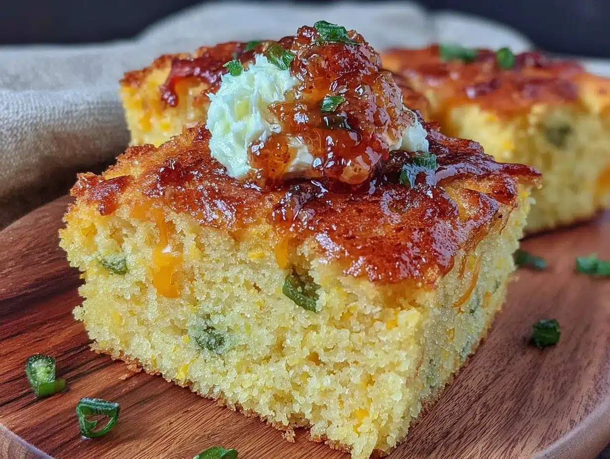 Hatch green chile cornbread preparation steps