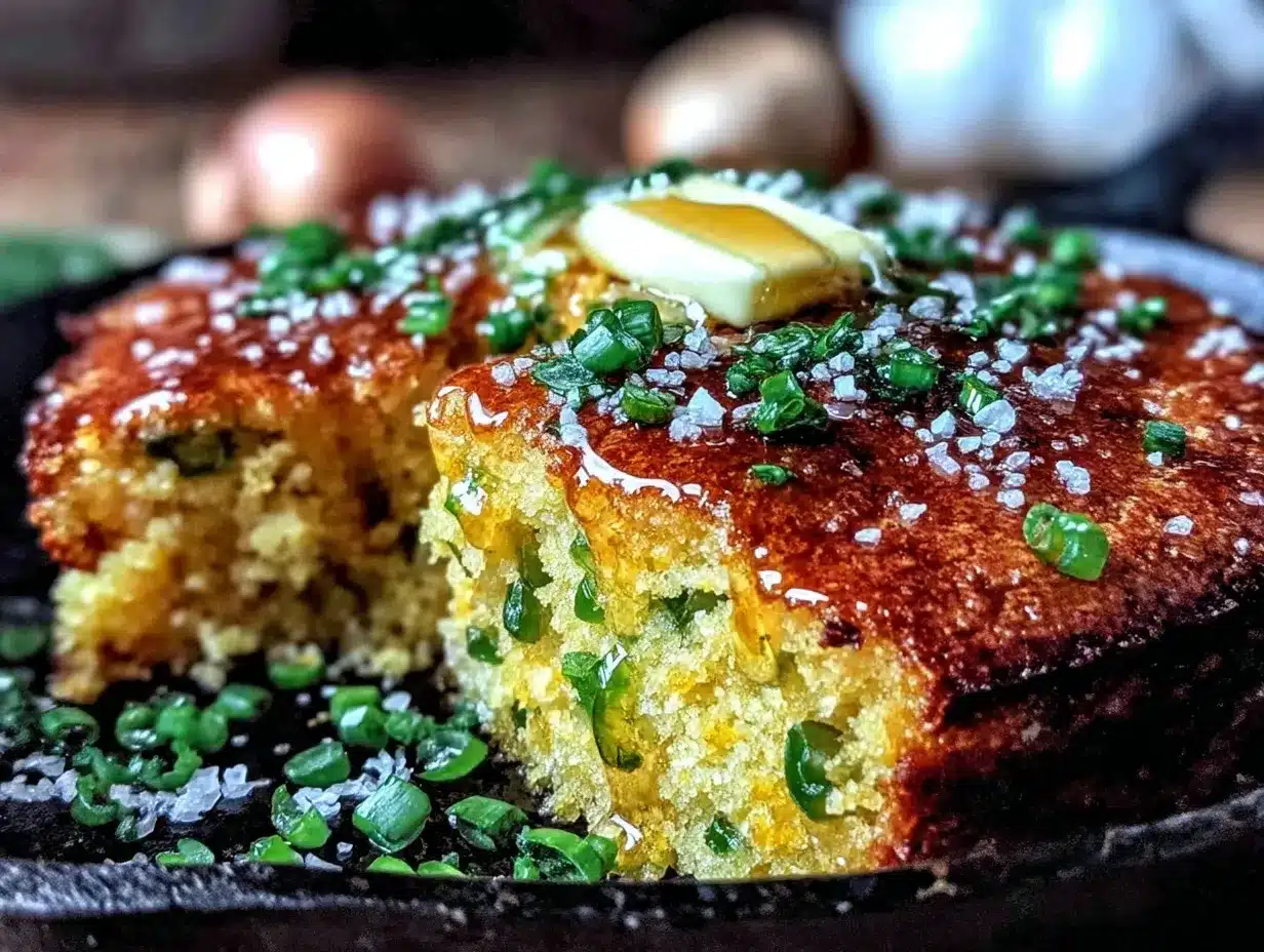 hatch green chile cornbread skillet preparation steps