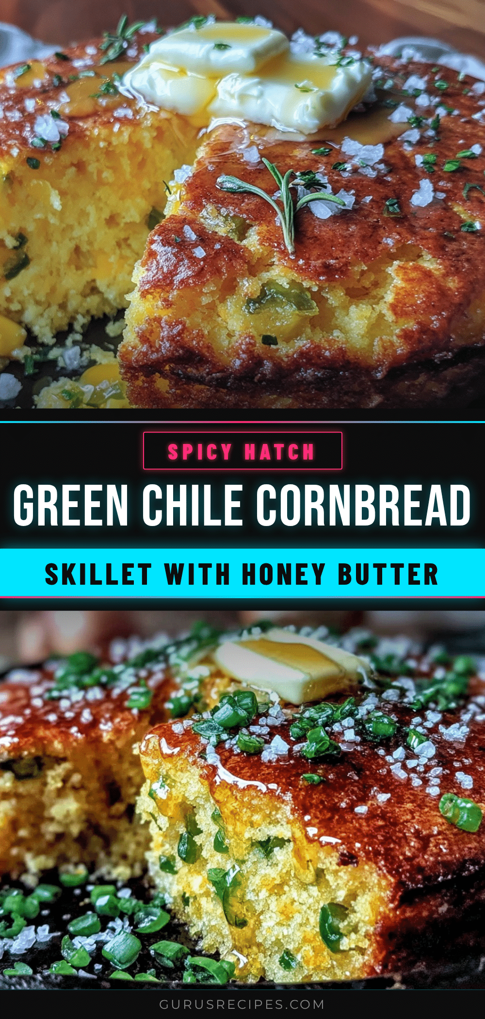 hatch green chile cornbread skillet recipe