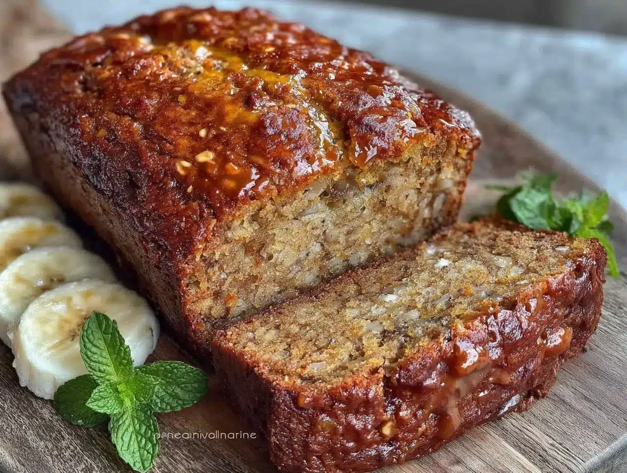 healthy high-protein Greek yogurt banana bread preparation steps