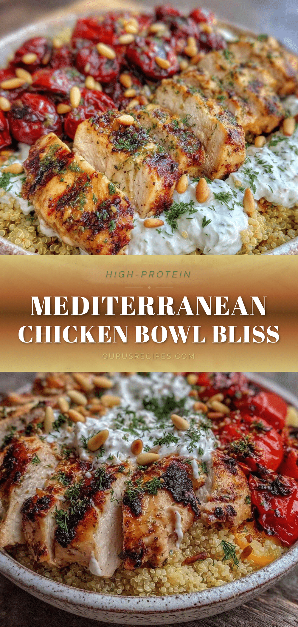 Healthy High-Protein Mediterranean Chicken Bowl recipe