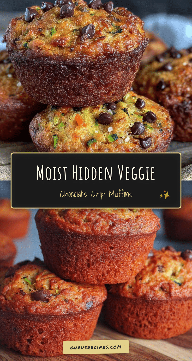 hidden veggie chocolate chip muffins recipe