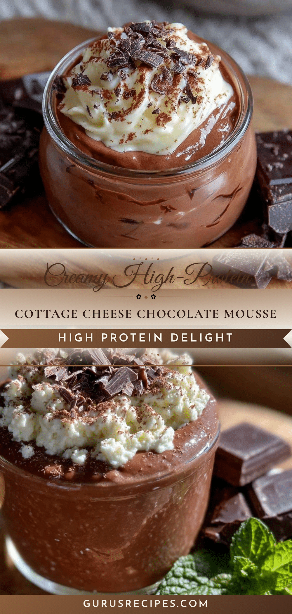 high-protein cottage cheese chocolate mousse recipe