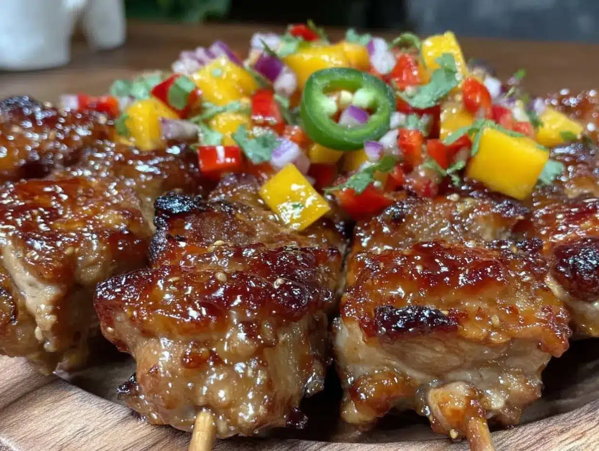 honey sriracha grilled chicken skewers preparation steps