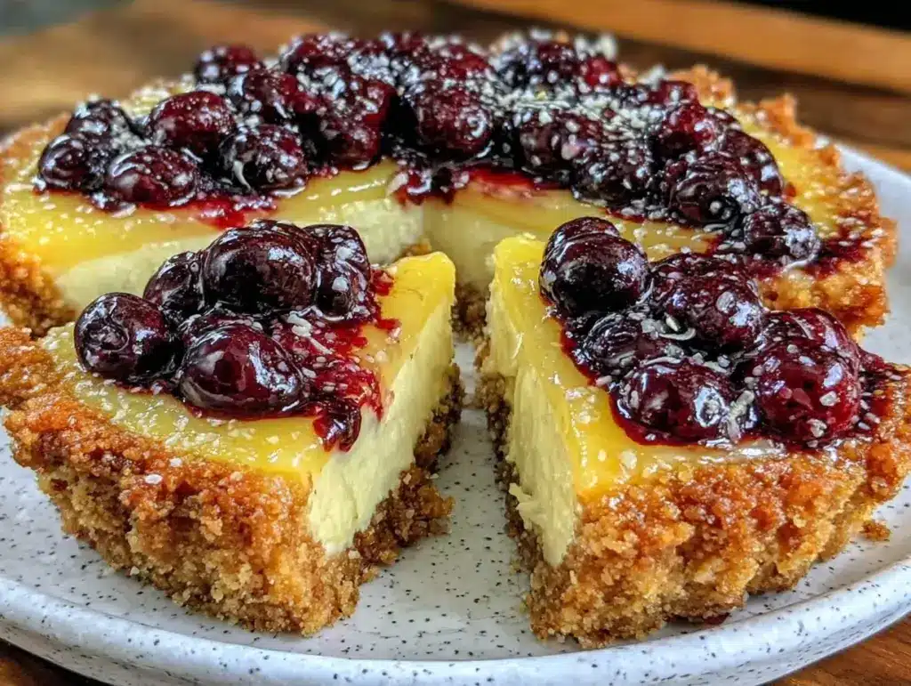 huckleberry lemon tart - featured image
