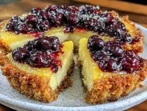 huckleberry lemon tart - featured image