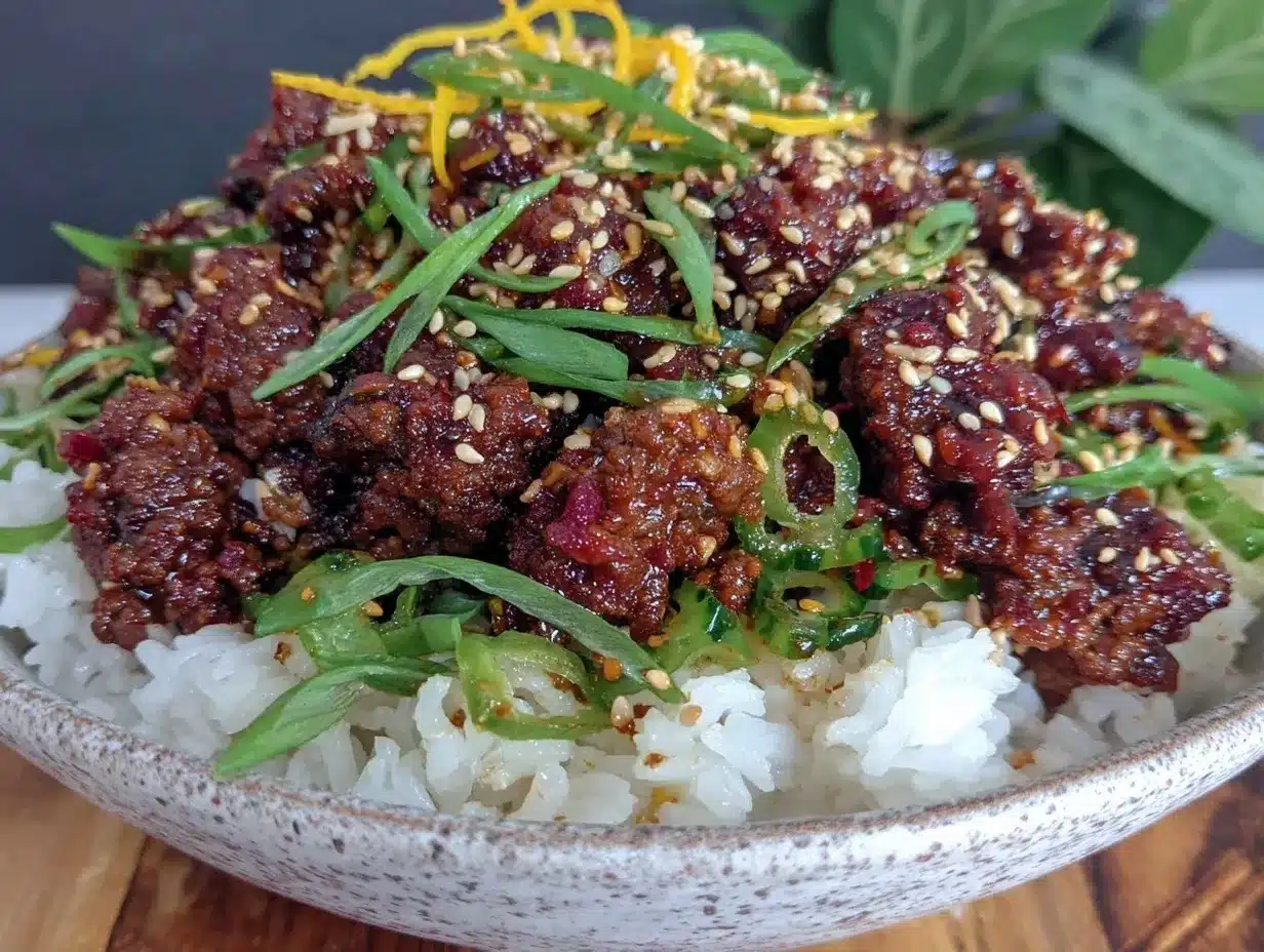 korean ground beef rice bowls preparation steps