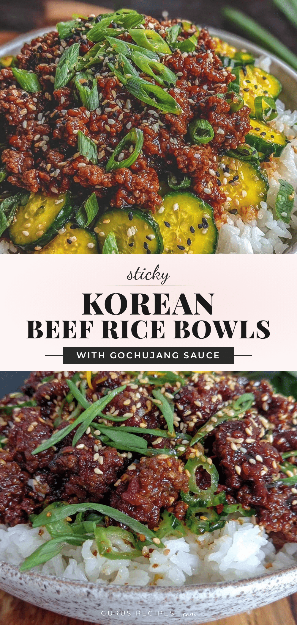 korean ground beef rice bowls recipe