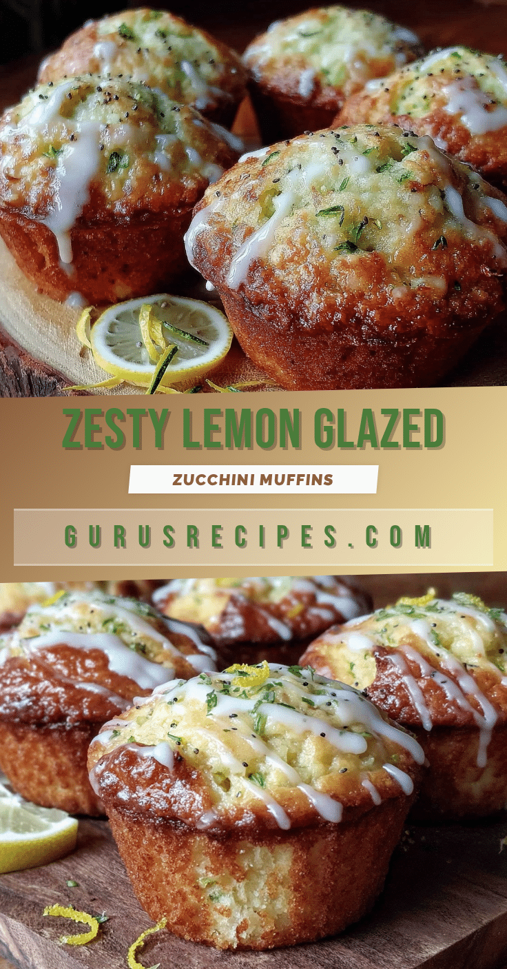 lemon glazed zucchini muffins recipe