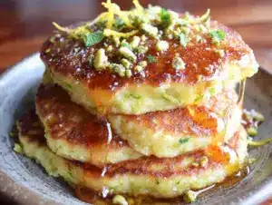 lemon ricotta zucchini pancakes - featured image