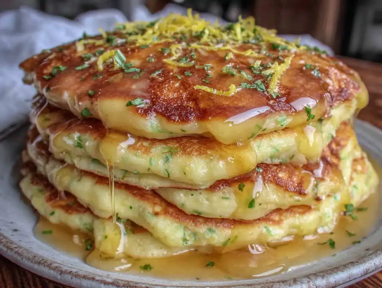 lemon ricotta zucchini pancakes preparation steps