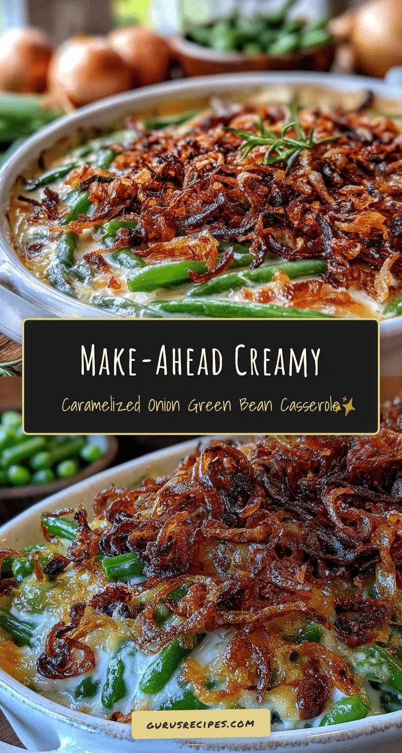 make-ahead caramelized onion green bean casserole recipe