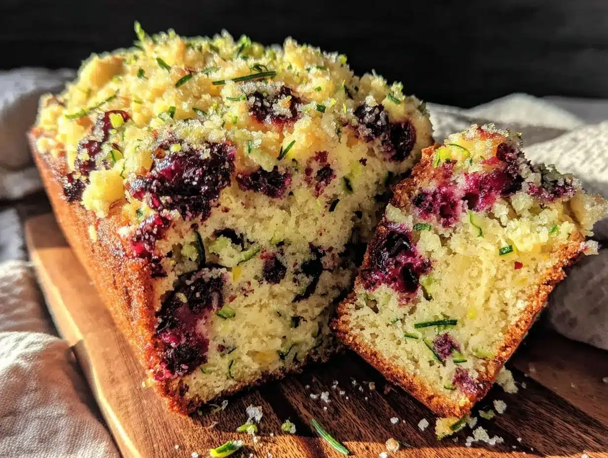moist blueberry zucchini bread preparation steps