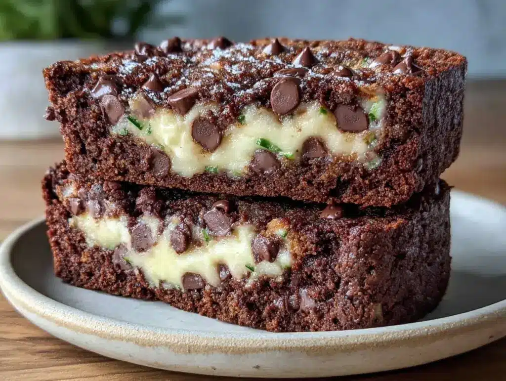 moist double chocolate chip zucchini bread - featured image
