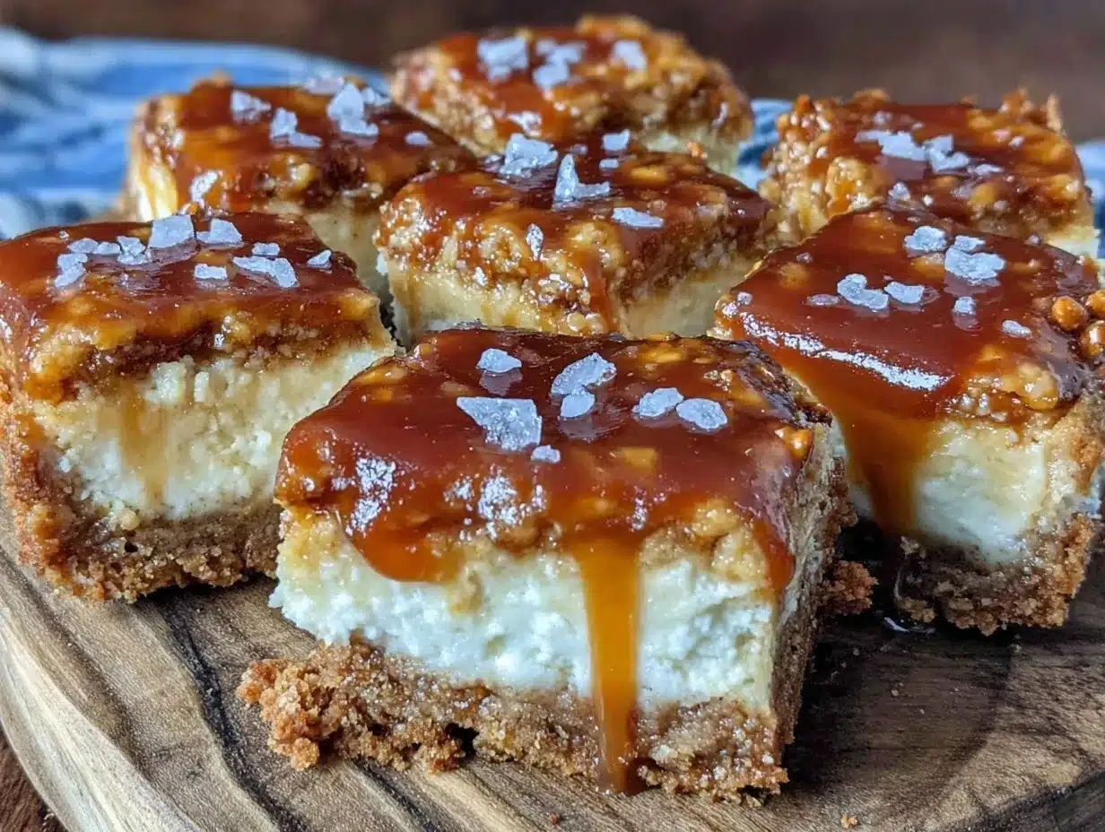 no-bake salted caramel cheesecake bars preparation steps