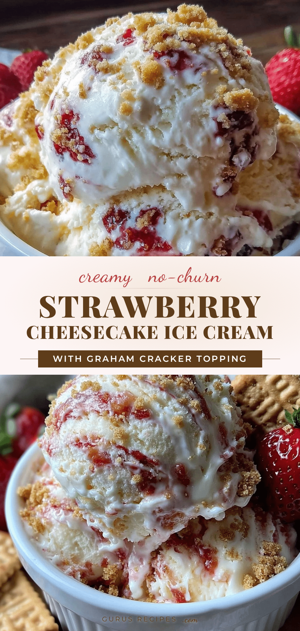 no-churn strawberry cheesecake ice cream recipe