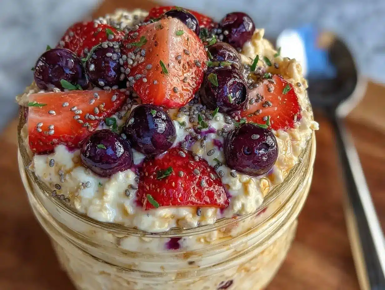 overnight oats mason jar recipe preparation steps