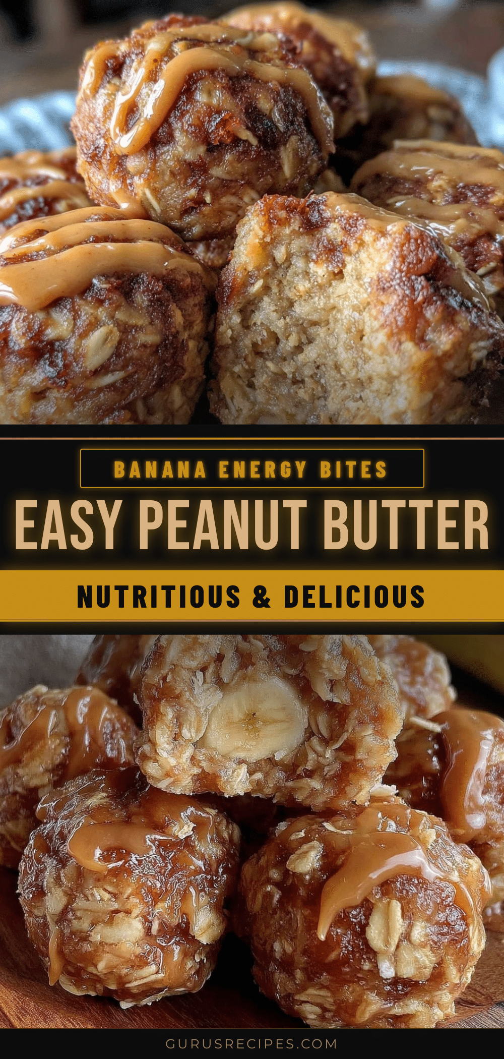 peanut butter banana oat energy bites recipe