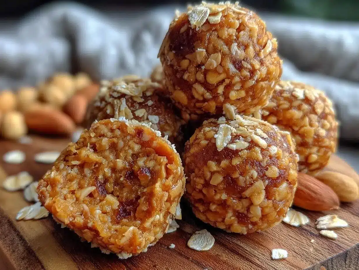 peanut butter oat protein balls preparation steps