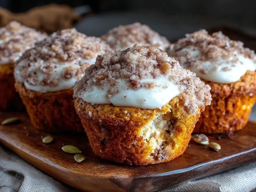 pumpkin cream cheese muffins - featured image
