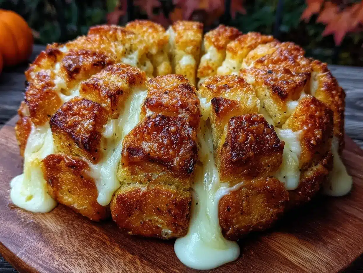 pumpkin-shaped pull-apart cheese bread preparation steps