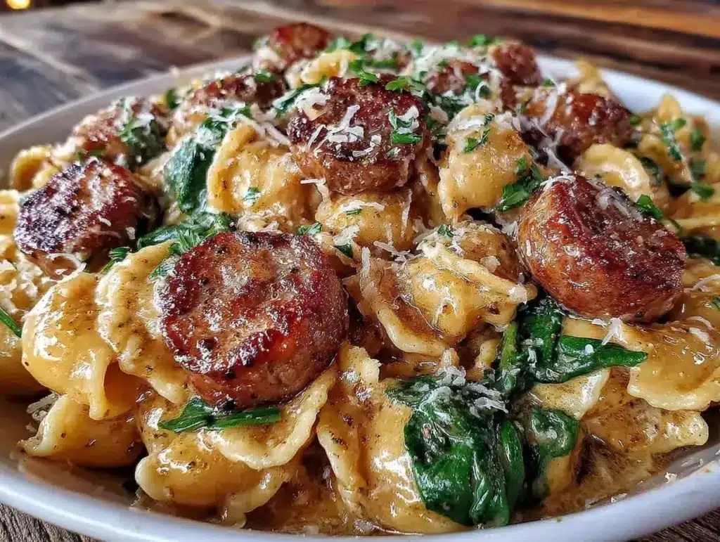 quick creamy italian sausage skillet pasta - featured image